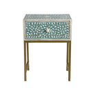 Bone Inlaid Bedside Table