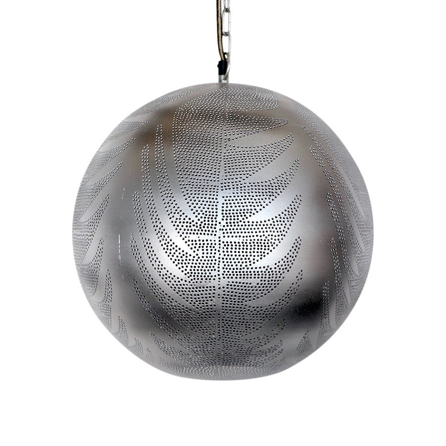 Moroccan Silver Round Lamp