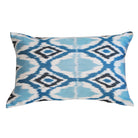 Blue & White  Silk Ikat Pillow
