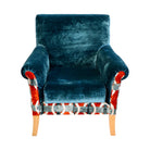 Ikat Velvet Chair
