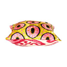 Ikat Velvet Cushion- Yellow & Pink