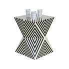 Infinity Charm Bone Inlay Side Table