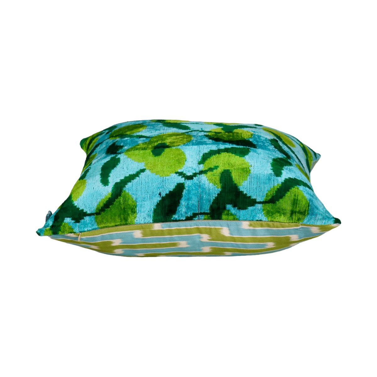Lime Velvet Ikat Pillow