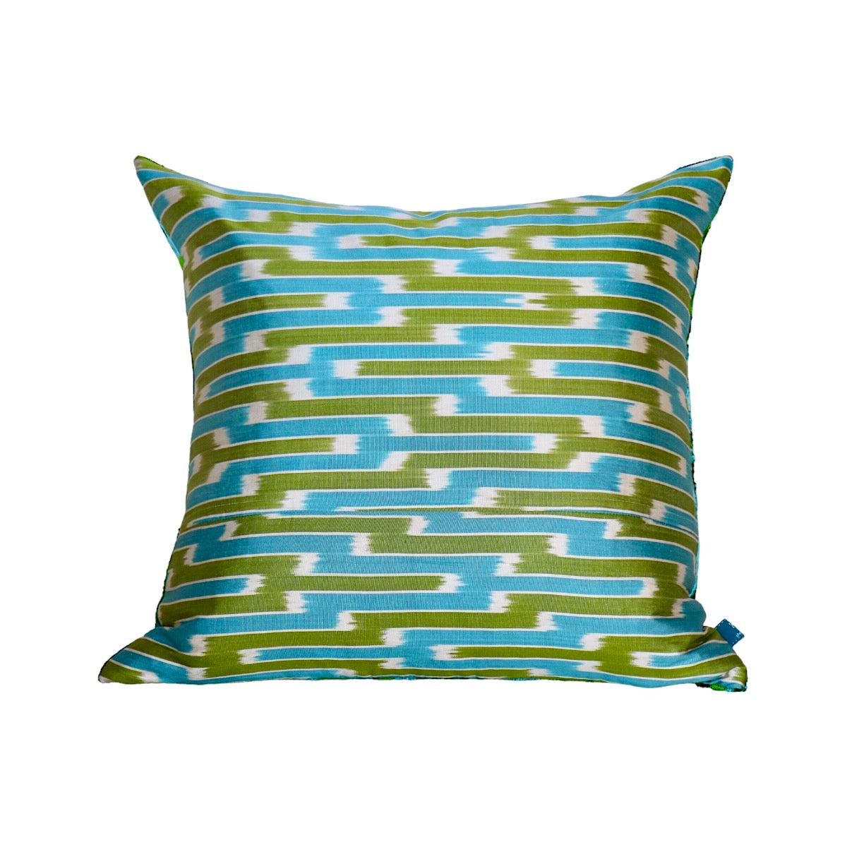 Lime Velvet Ikat Pillow