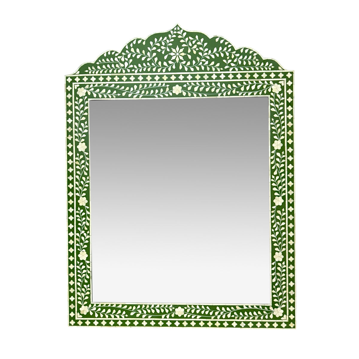 Marrakech Bone Inlay Mirror- Green