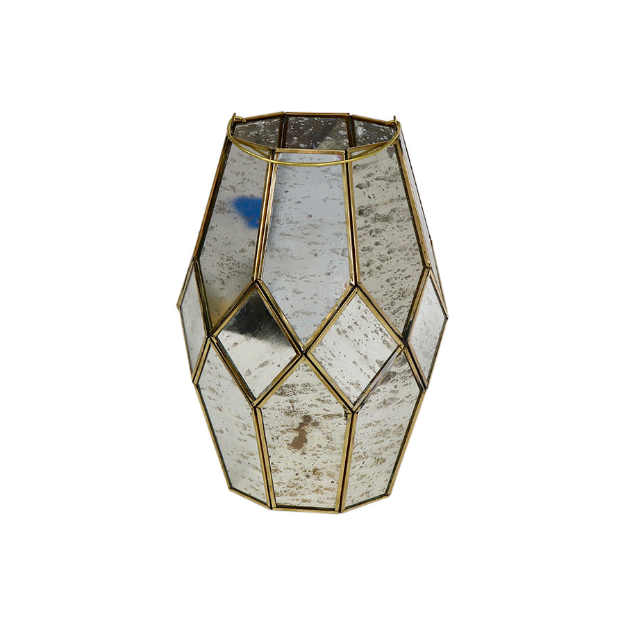 Mercury Glass Candle Lantern