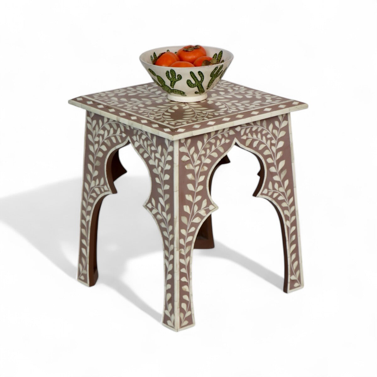 Mocha Bone Inlay Table