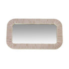 Mocha Striped Bone Inlay Mirror