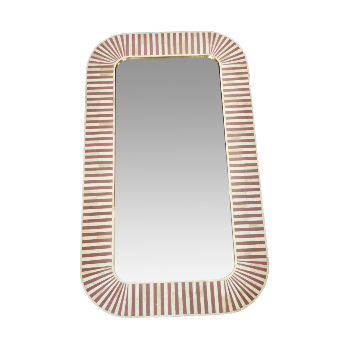 Mocha Striped Bone Inlay Mirror