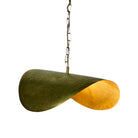 Modern Hammered Lotus Leaf Brass Pendant Light