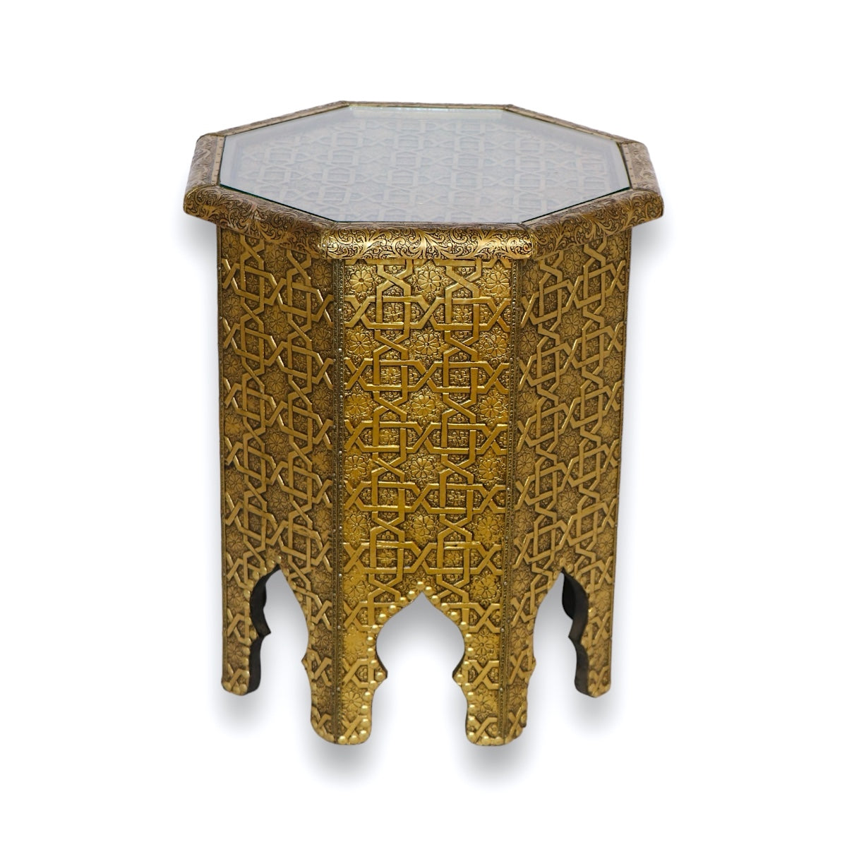 Moroccan Gold Metal Table