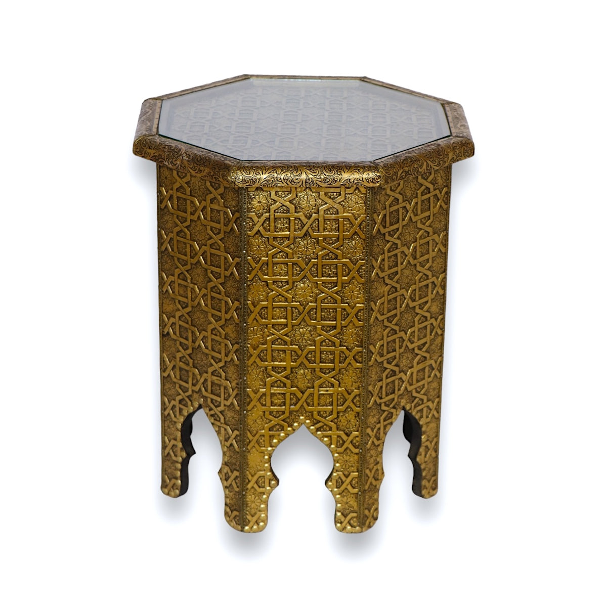 Moroccan Gold Metal Table