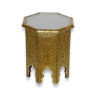 Moroccan Golden Metal Side Table