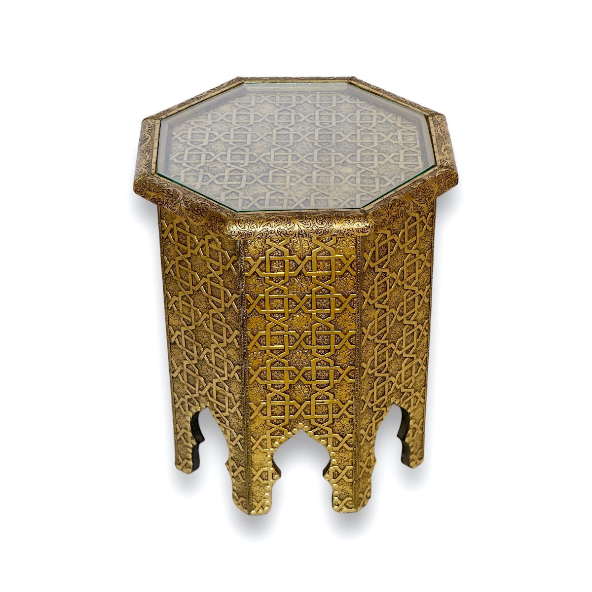 Moroccan Gold Metal Table
