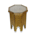 Moroccan Gold Metal Table