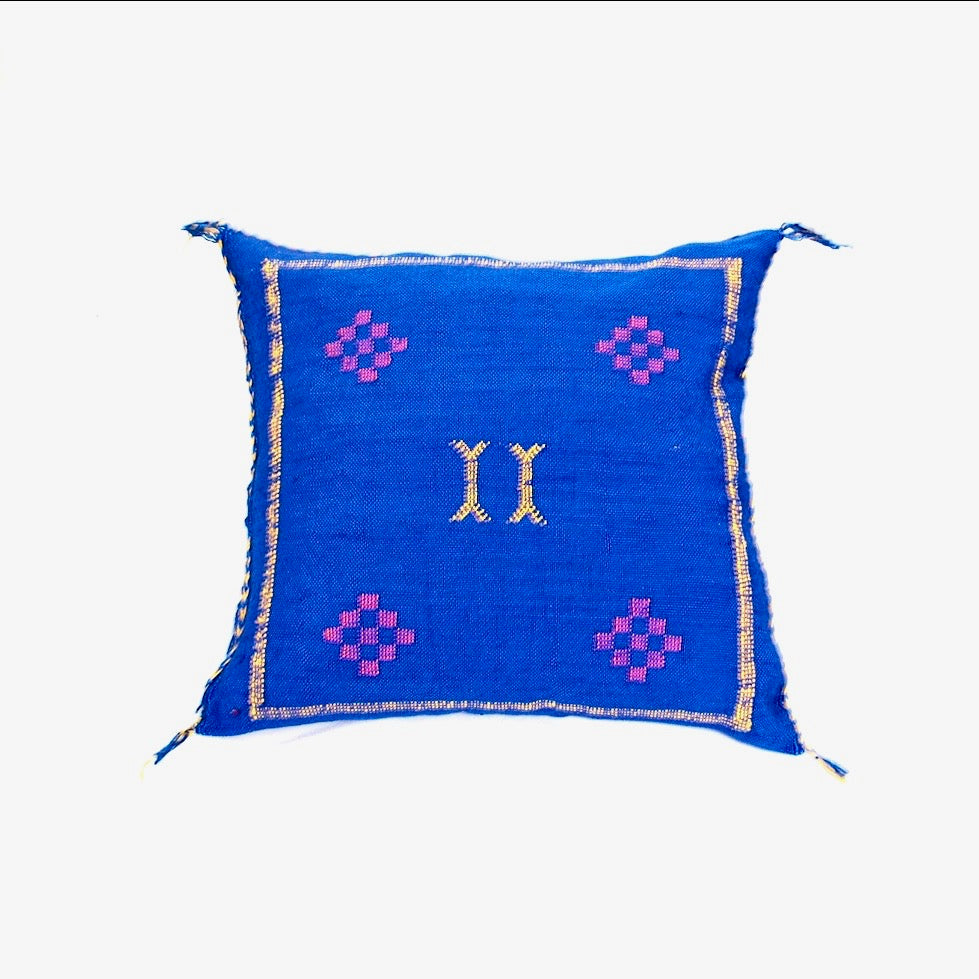Sabra Throw Pillow, Cobalt  Blue