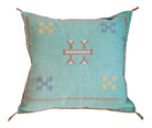 Turquoise  Cactus Silk Pillow
