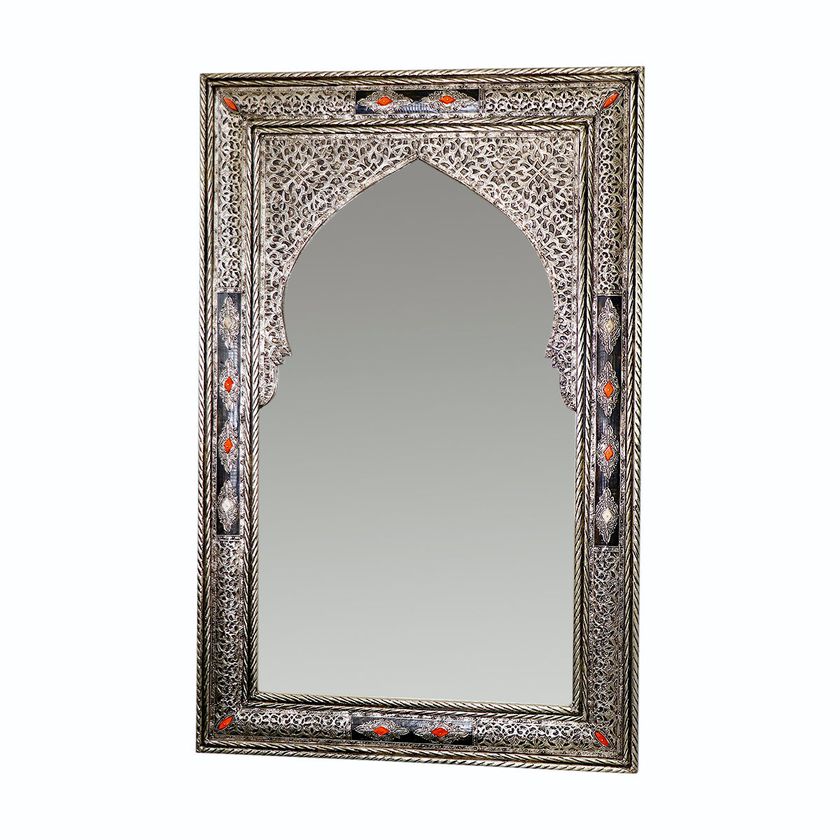 Moroccan Silver Arch Mirror