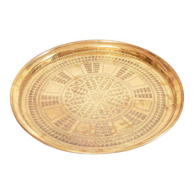Moroccan Vintage Brass Tray