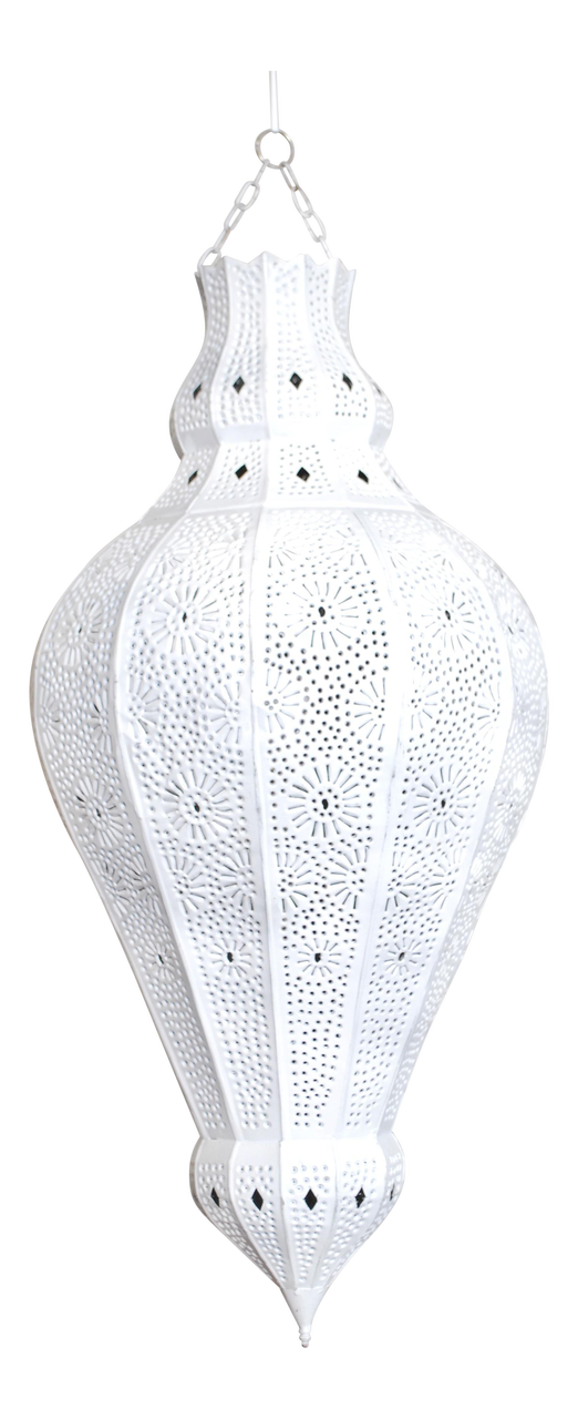 Moroccan White Lamp