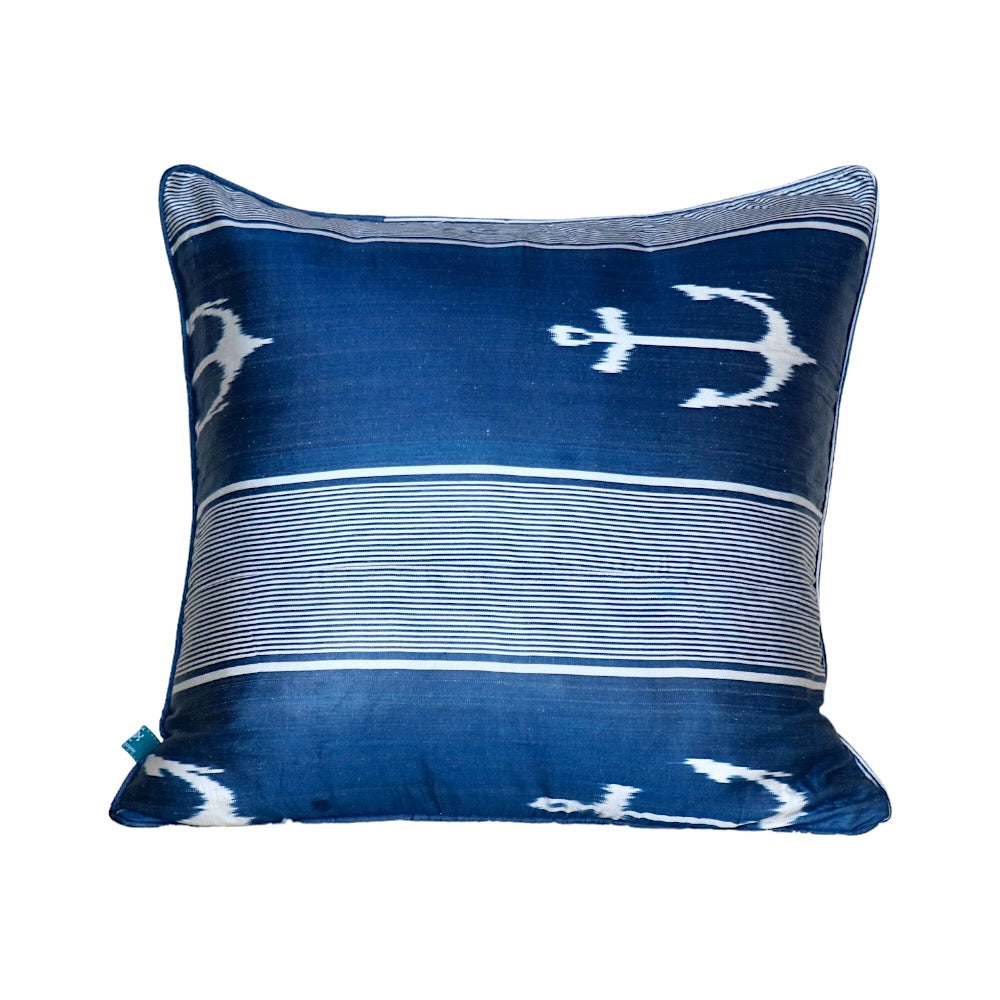 Navy Ikat Pillow