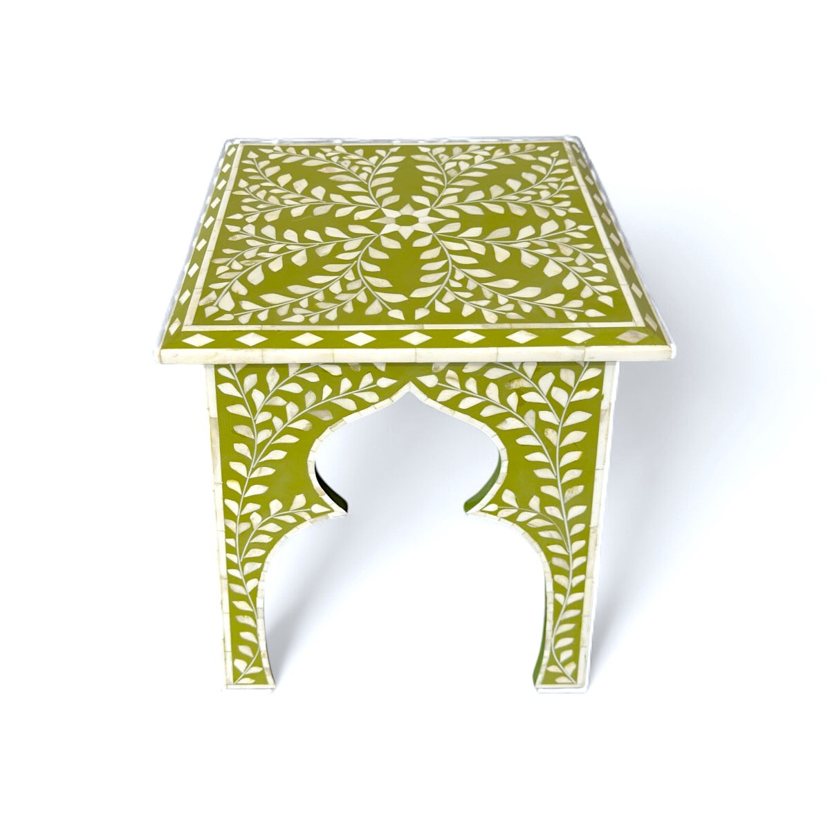 Olive Green Bone Inlay Table