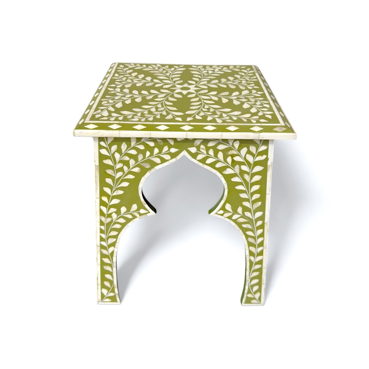 Olive Green Bone Inlay Table