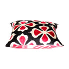 Red Trefle Velvet Ikat Pillow