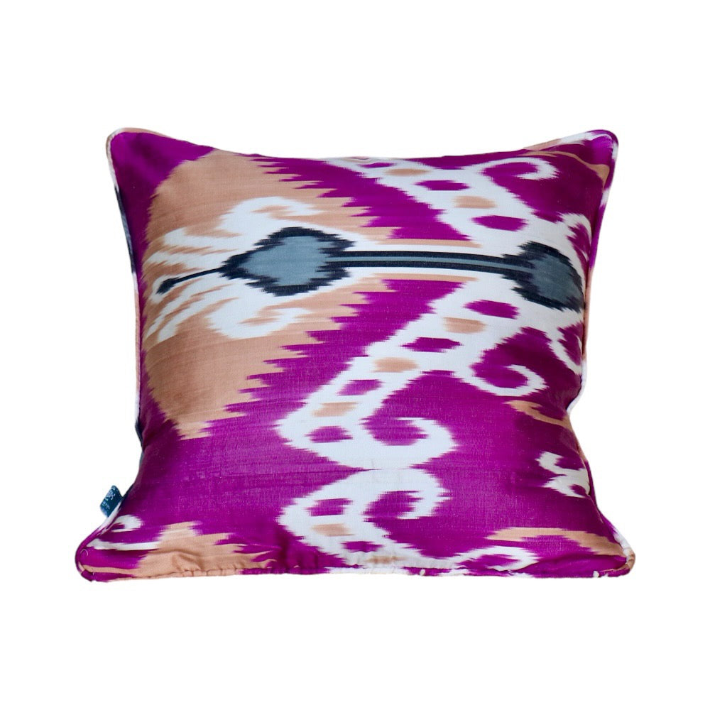 Pink Boukhara Ikat Pillow