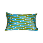 Rectangular Lime Ikat Velvet Pillow