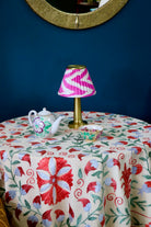 Round Suzani Embroidered Table Cloth