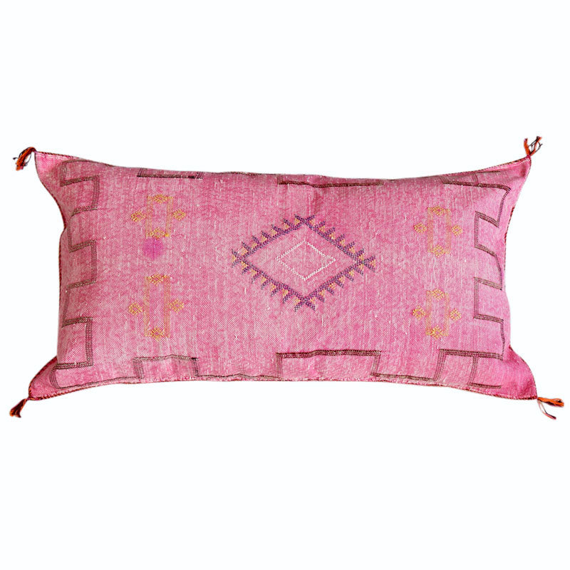Pink Cactus Silk Pillow