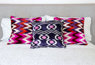Samarkand Plum Ikat Velvet Pillows