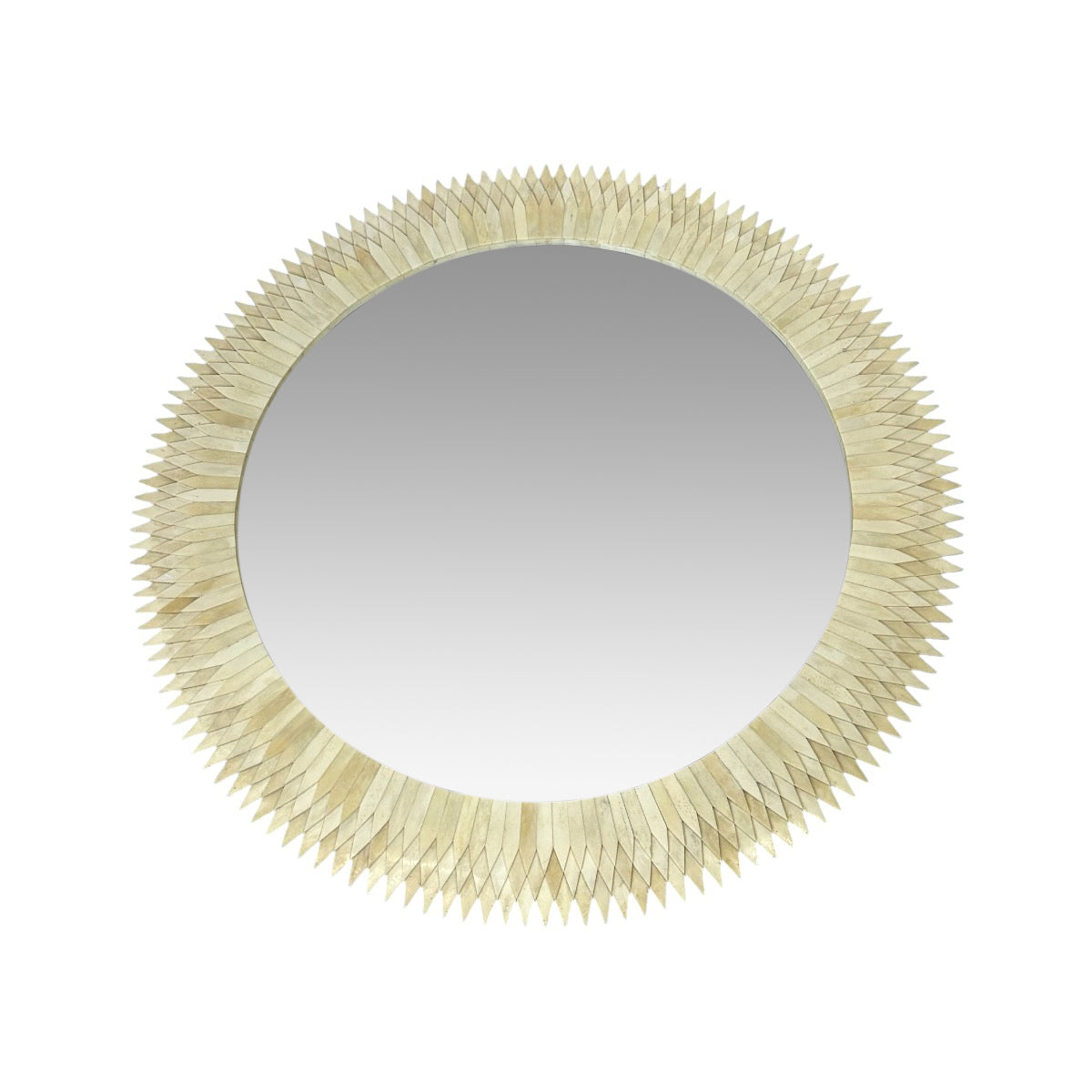 Sunburst Round Bone Inlay Mirror