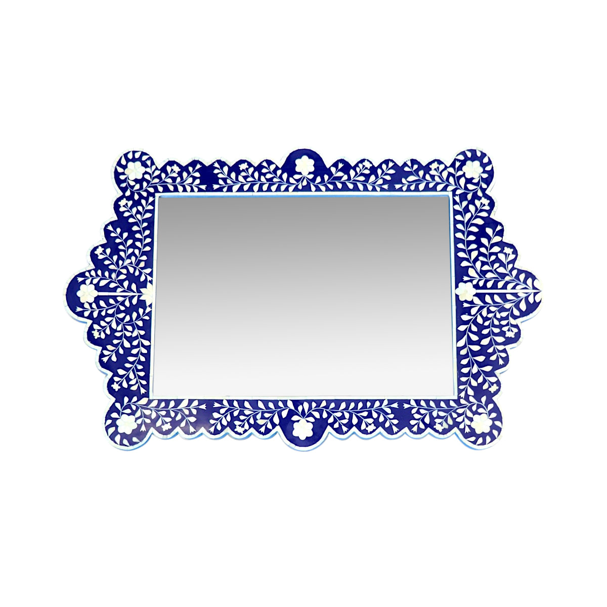 Tangier Dark Blue Bone Inlay Mirror