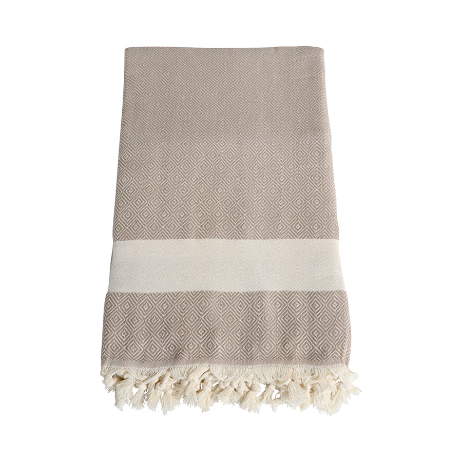 Beige Turkish Towel Blanket