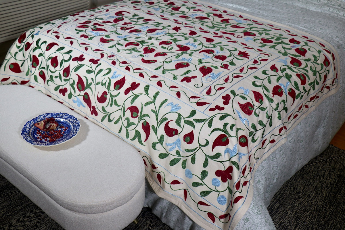 Uzbek Suzani Textile- 58" x 77"