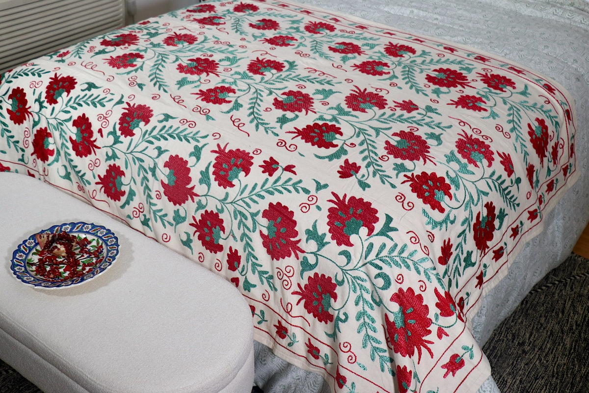 Uzbek Suzani Textile 55"x 80"