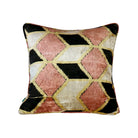 Blush Royale Velvet Ikat Pillow