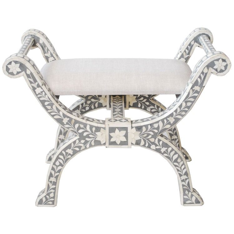 Indian Bone Inlay Regency Stool