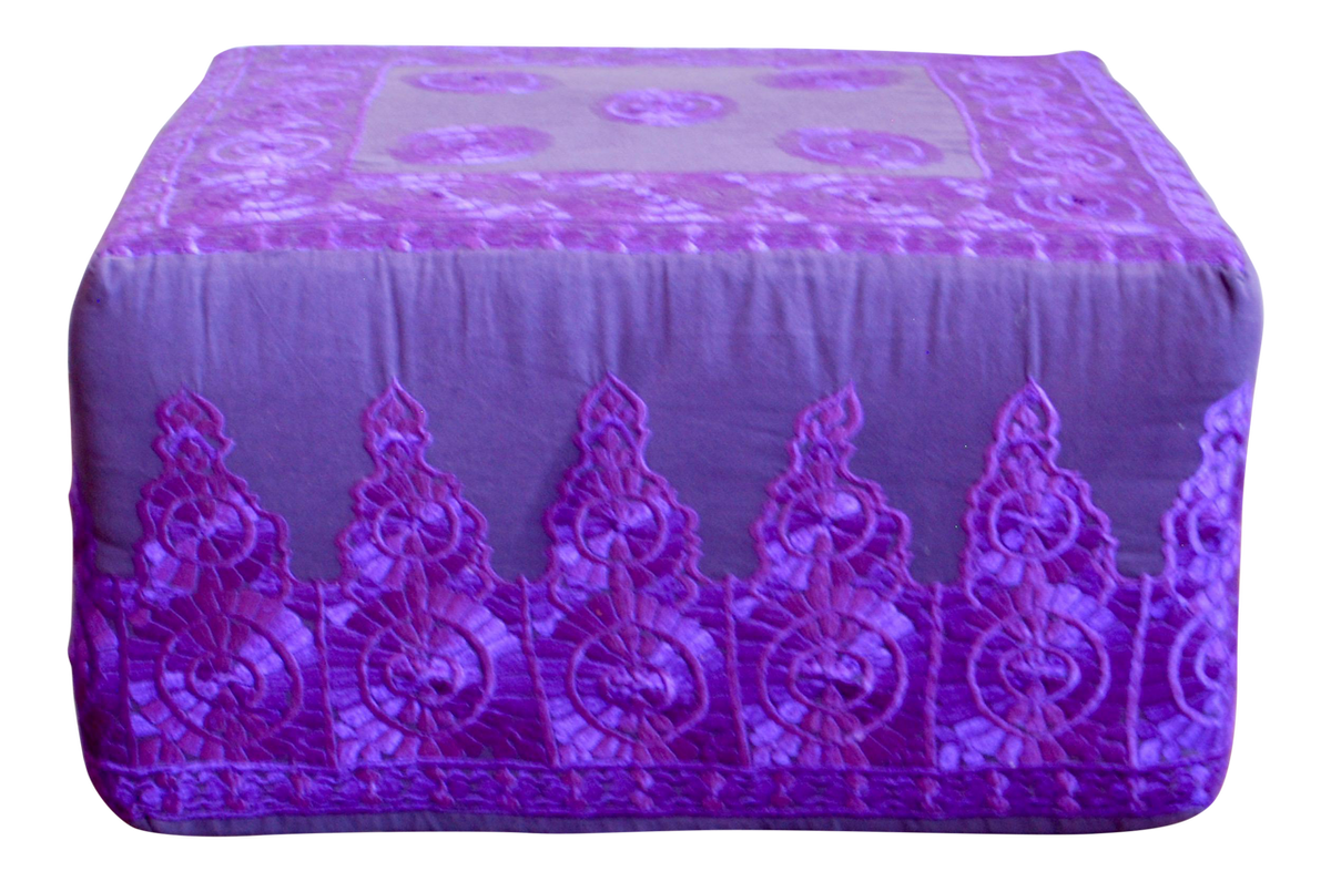 Rabati Silk Embroidery Ottoman